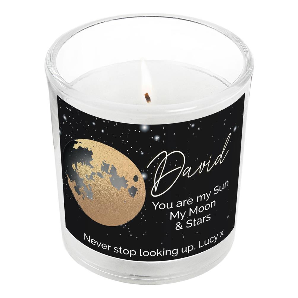 Personalised  Sun & Moon Scented Jar Candle £8.99